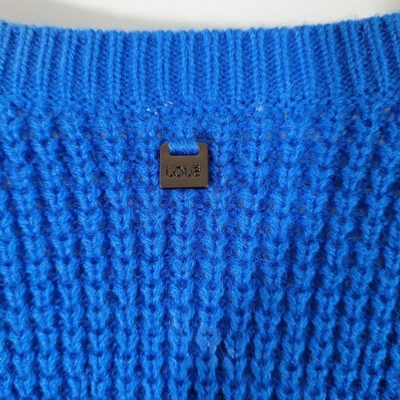 Lole Blue Wool Blend VNeck Kangaroo Pocket Sweater - Picture 8 of 12